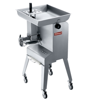 Hachoir en inox N° 32, Ø 6 mm, 600 kg/h, piètement sur roues TMGD-32/CA